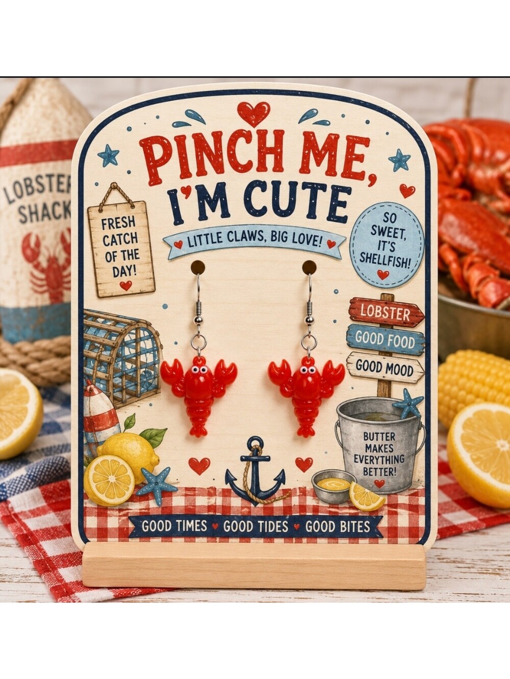 FRIENDS SHOW "You Are My Lobster" Valentine's Day Hypoallergenic Earrings